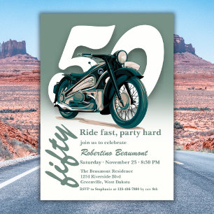 Convite Viagem de Moto Clássica Rapidamente 50º Aniversári