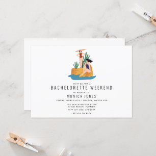 Convite Viagem Itinerária de Fim de Semana de Bachelorette