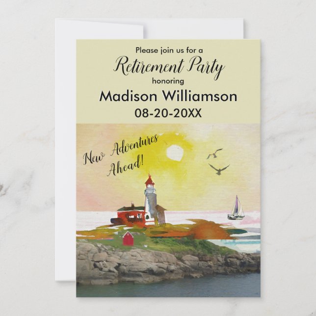 Convite Viagem Theme Retirement Party (Frente)