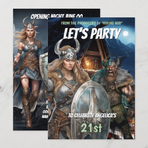 Convite Viajando homens medievais guerreiros do mal