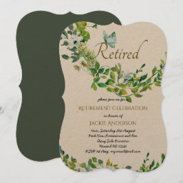 Convite Vias de reforma elegantes Mulher-homem Verde