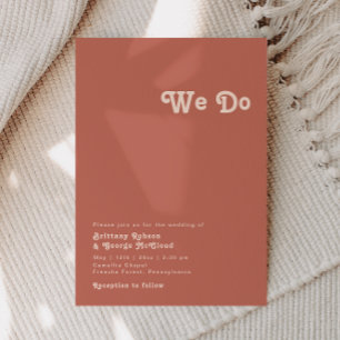 Convite Vibes de Retro Simples   Velha Rosa Fazemos Casame