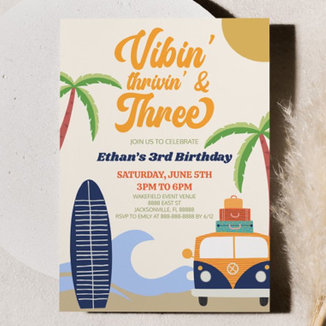 Convite Vibes'Thrivin' & Three Surf Party (Criador carregado)