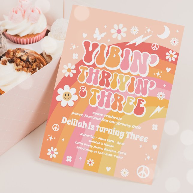 Convite Vibin'Thrivin' E Três aniversário de 3 anos De Gro (Criador carregado)
