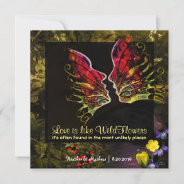 Convite Vibração de Abstrato de flor selvagem