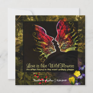 Convite Vibração de Abstrato de flor selvagem