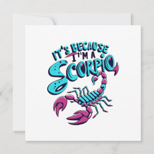 Convite Vibrações Astrológicas de Escorpião Vintage Signo