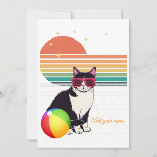 Convite Vibrações de Gato Legal ao Pôr do Sol