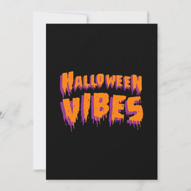 Convite Vibrações de Halloween (Frente)