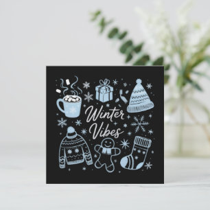 Convite Vibrações de Inverno Férias de Natal Época de Nata