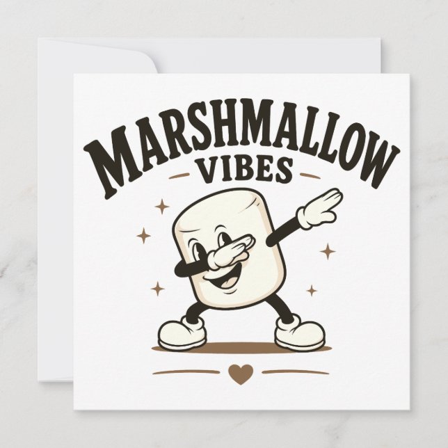 Convite Vibrações de marshmallow (Frente)