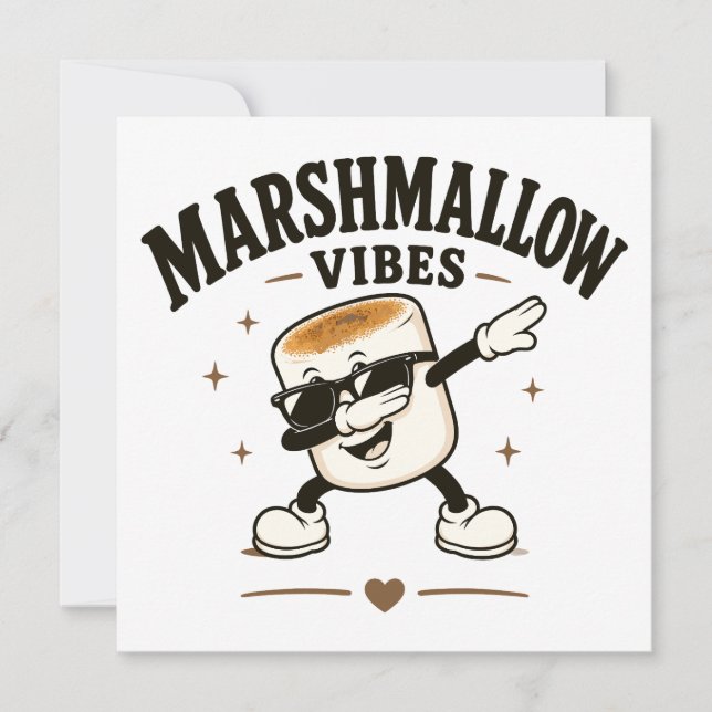 Convite Vibrações de marshmallow (Frente)