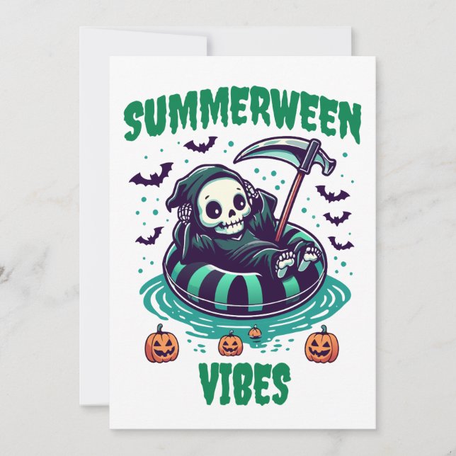 Convite Vibrações de Summerween – Ceifeiro Relaxado (Frente)