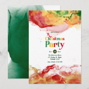 Convite Vibrações Retrô com Flair de Tinta Alcoólica no Fe