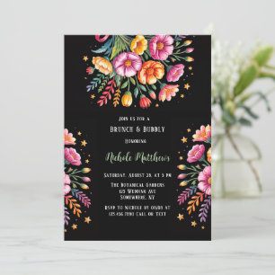 Convite Vibrant Fiesta Wedch Buquê Brunch & Bubble