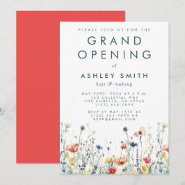 Convite Vibrant Wildflower Grand Abertura