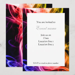 Convite Vibrant Yellow Orange Abstrato Smoite Invite