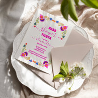 Vibrante Mexicana Floral Fiesta Chá de fraldas Gir