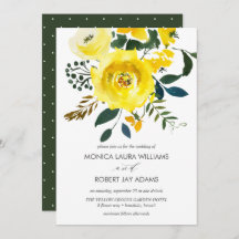 Vibrantt Amarelo Floral Casamento