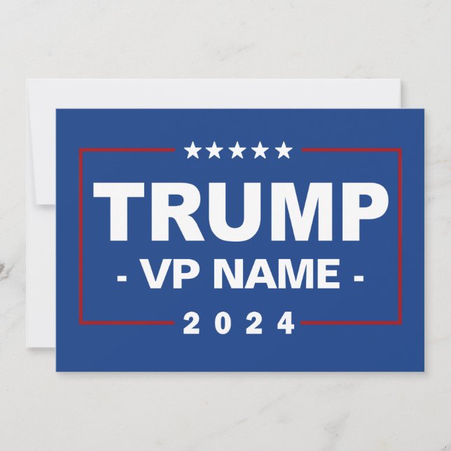 Convite Vice-presidente da Trump Personalizada 2024 (Frente)