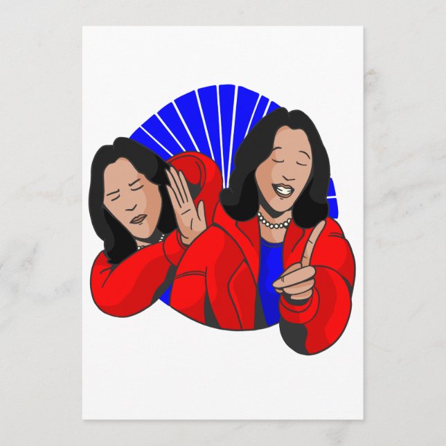 Convite vice-presidente kamala harris meme engraçado (Frente)