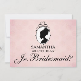 Convite Victorian Cameo Você Será Minha Jr. Bridesmaid