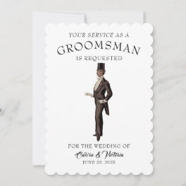 Convite Victorian Era Groomsmaqn