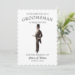 Convite Victorian Era Groomsmaqn
