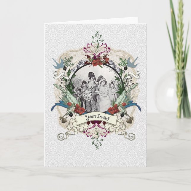 Convite Victorian Wedding Invitation (Frente)