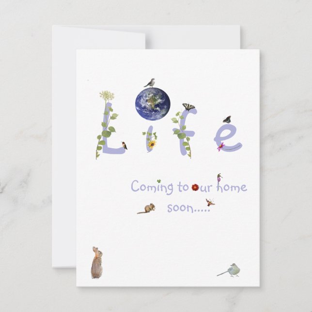 Convite Vida: Chegando em nossa casa, chá de fraldas convi (Frente)