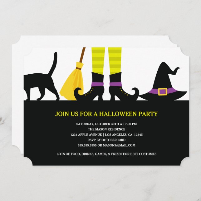 Convite Vida das Bruxas (Frente/Verso)