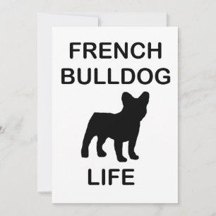 Convite vida de buldogue francês