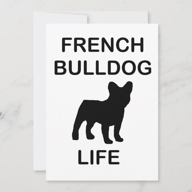 Convite vida de buldogue francês (Frente)