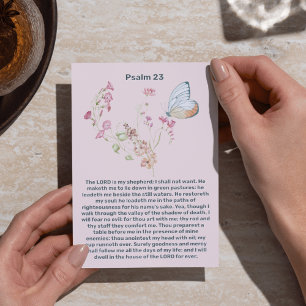 Convite Vida de Celebração da Borboleta Floral Psalm 23 Ro