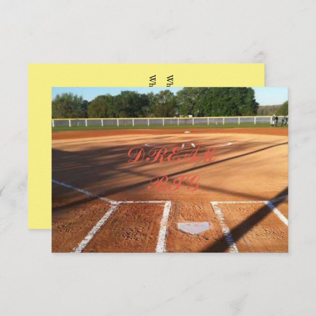 Convite Vida de softball (Frente/Verso)