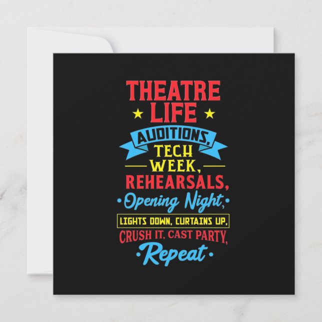 Convite Vida de Teatro para Ator (Frente)