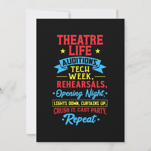 Convite Vida de Teatro para Ator (Frente)