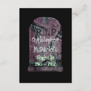 Convite "Vida do Solteiro R.I.P." - Festa de Bachelor