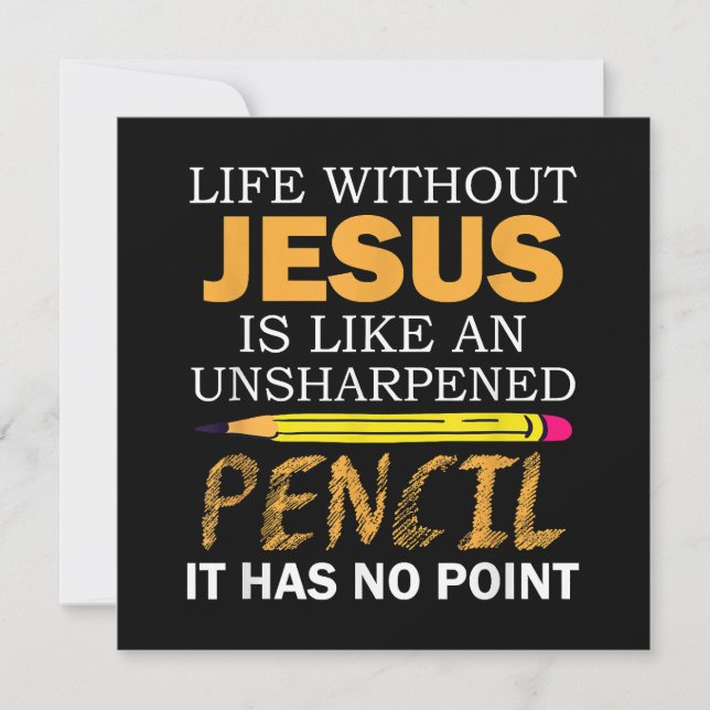 Convite Vida Sem Jesus Engraçado Cristão Religioso Fé (Frente)