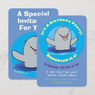 Convite Vídeo ilustrativo de desenho animado feliz