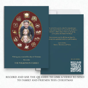 Convite vídeo personalizado 12 dias de foto de Natal
