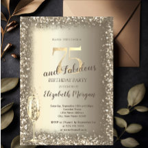 Vidro de Champanhe Dourado Confetti Quadro 75