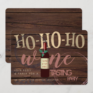Convite Vidro de Provando de Vinho Russo de Natal