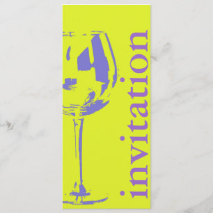 Convite vidro de vinho moderno - chá de panela winetastin