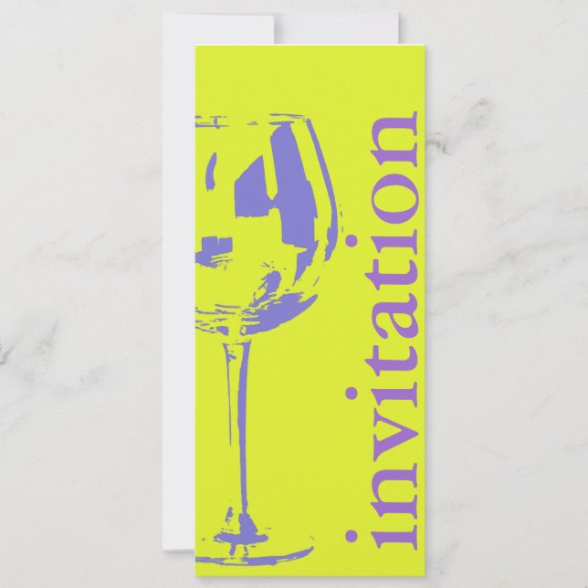 Convite vidro de vinho moderno - chá de panela winetasting (Frente)