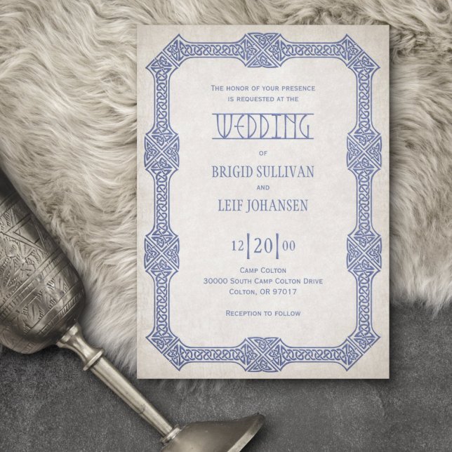 Convite Viking Celtic Gamer Wedding (Criador carregado)