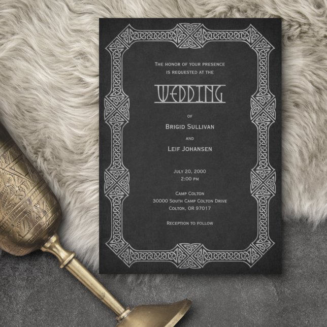 Convite Viking Celtic Gamer Wedding (Criador carregado)