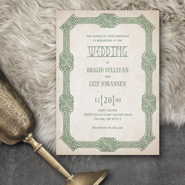 Convite Viking Celtic Gamer Wedding (Criador carregado)