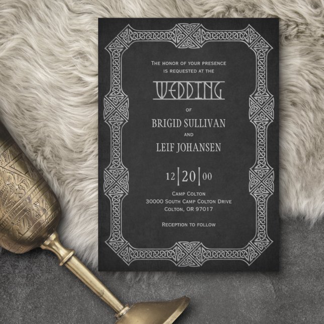 Convite Viking Celtic Gamer Wedding (Criador carregado)