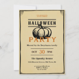 Convite vilarejo acadêmico escuro